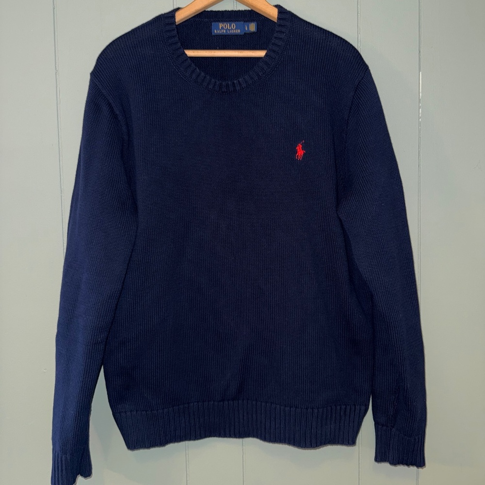 Mens Polo by Ralph Lauren Blue Pullover Sweater